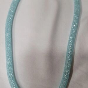 Sparkling Blue Mesh Necklace